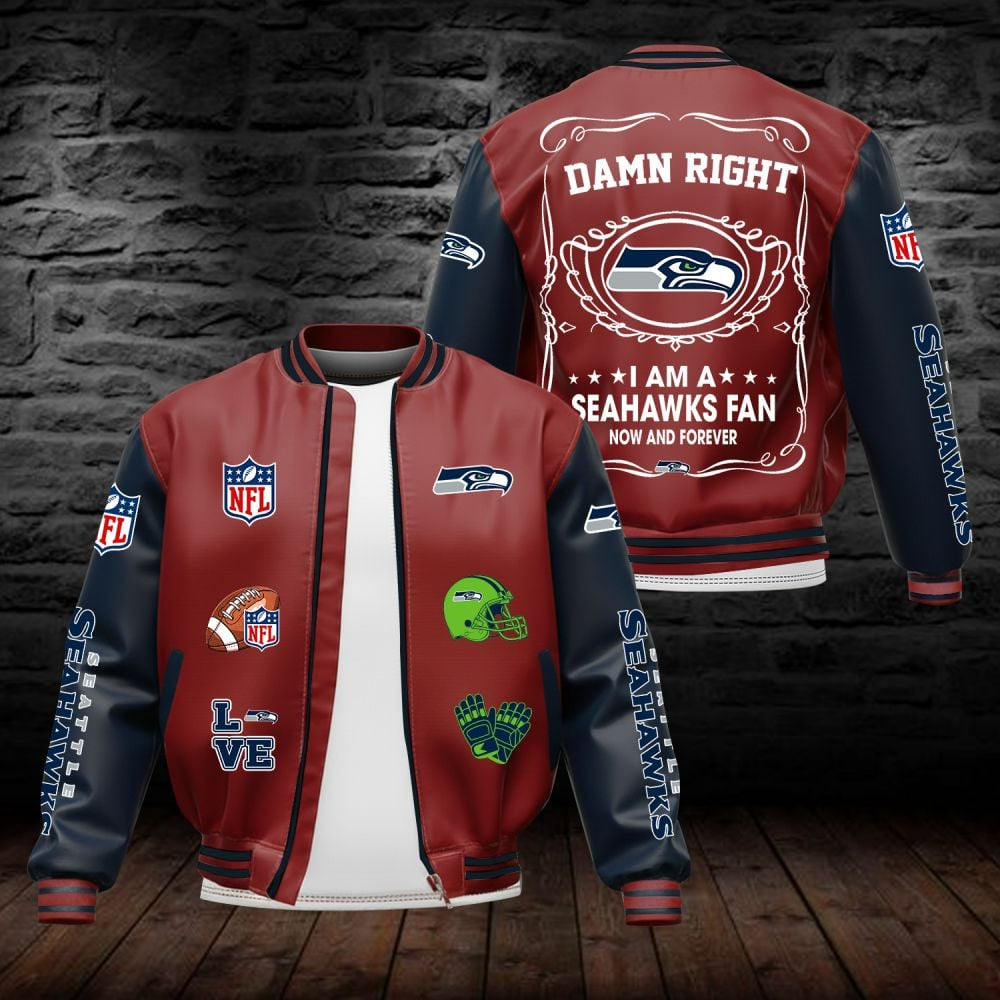 SS NFL Premium Leather Bomber Jacket DDT HLPHUONG