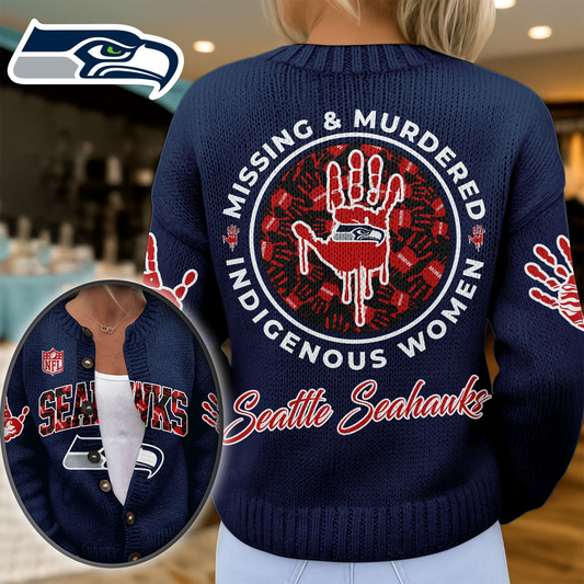 SS Premium NFL Cozy Knit Cardigan DDT NTL