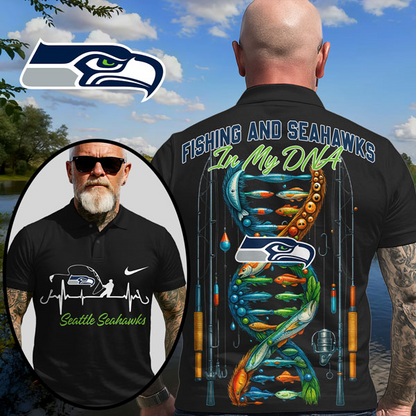 SS Premium NFL Fishing In My DNA Polo Shirt DDT CTND