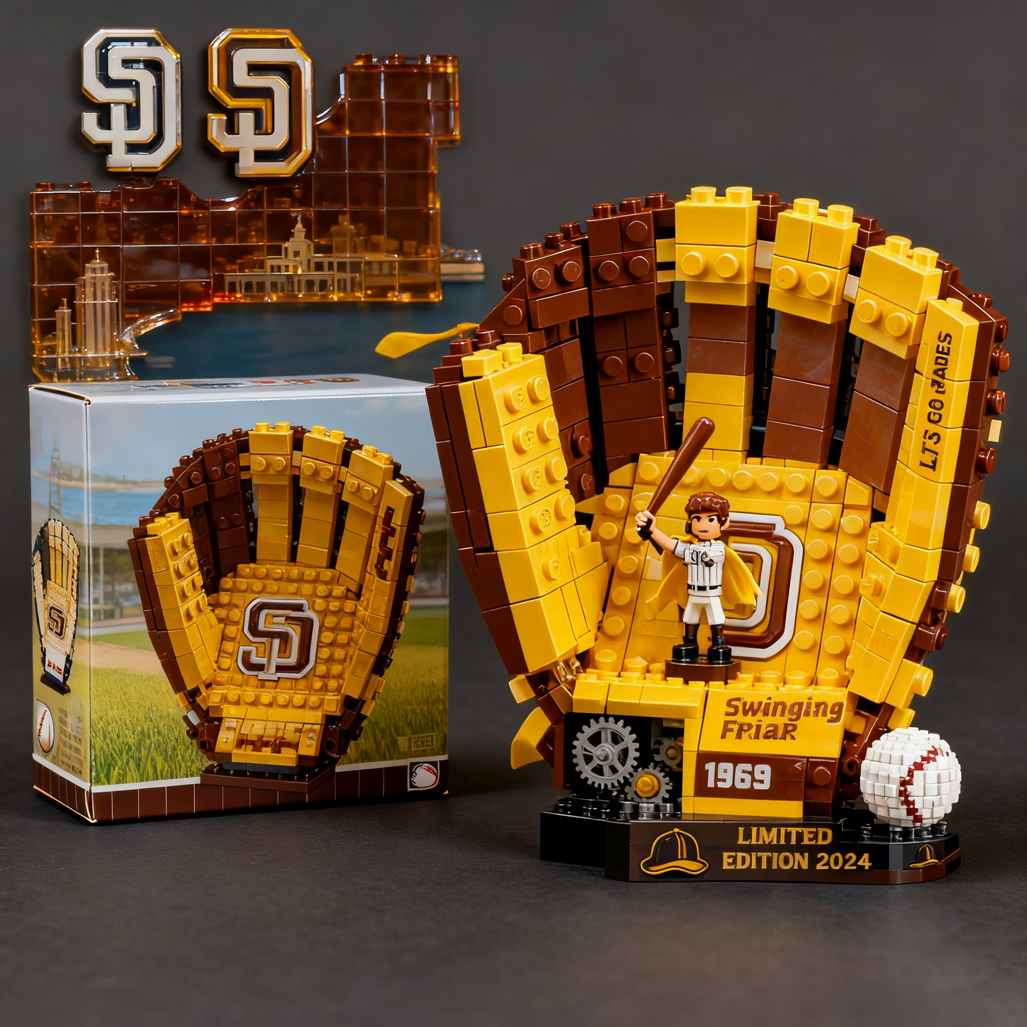 MLB Teams Baseball Glove Building Block Set DDT NTL