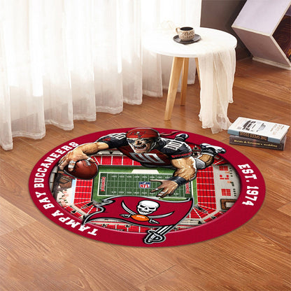 TB x NFL Luxury 3D Round Rug DatND DVT