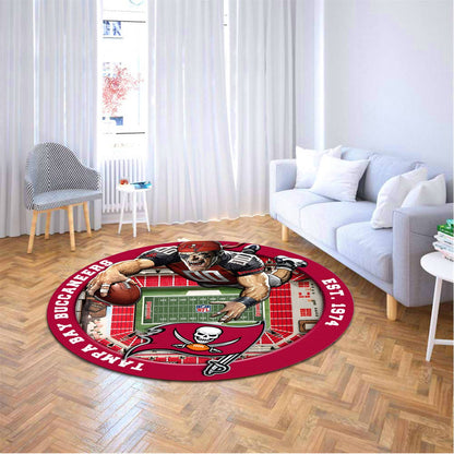 TB x NFL Luxury 3D Round Rug DatND DVT