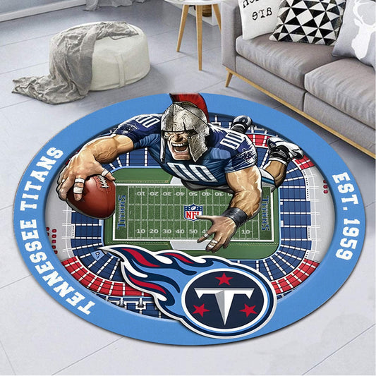 TEN x NFL Luxury 3D Round Rug DatND DVT