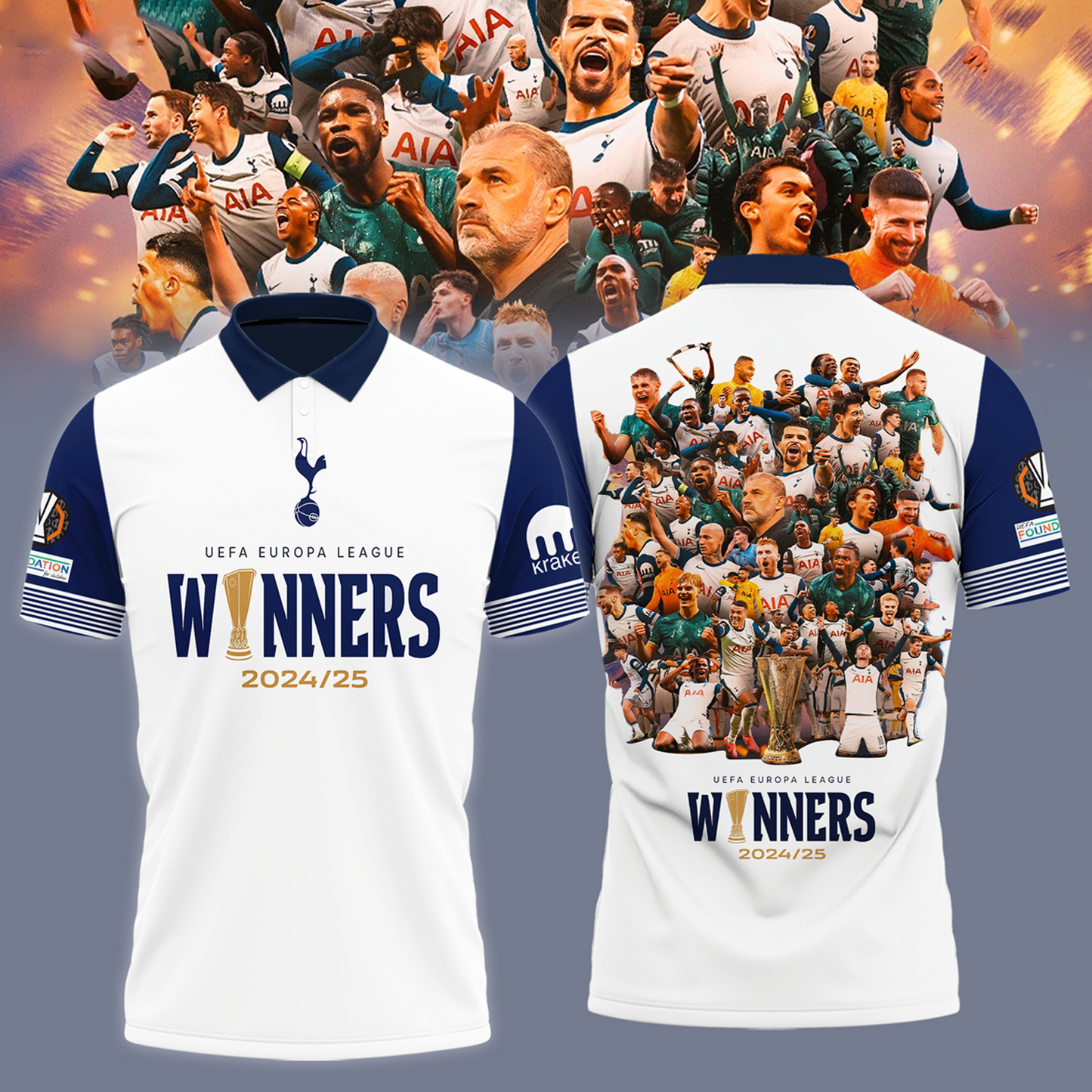 Tottenham Hotspur Europa League 2025 Champions 3D Shirt V1 NDD