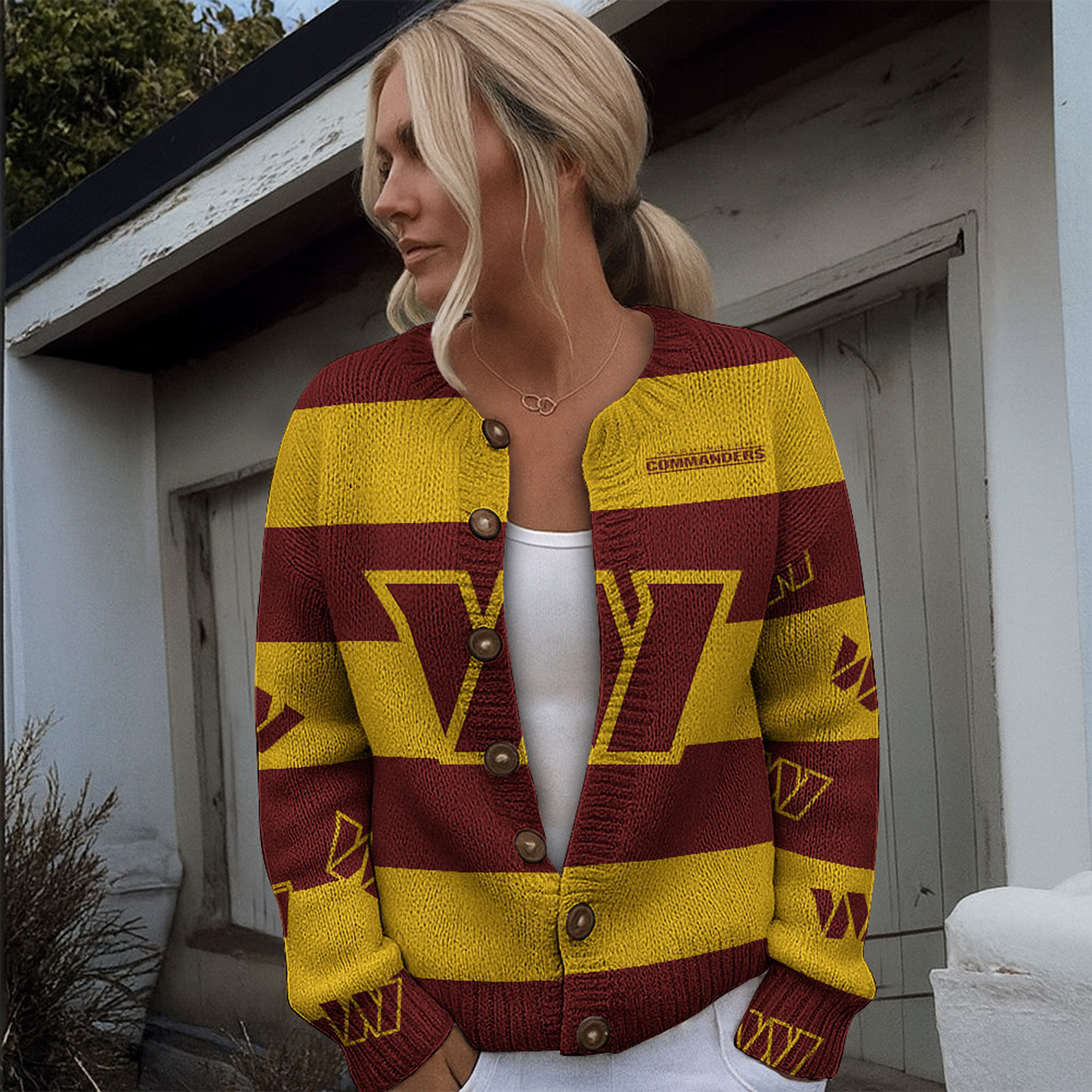 WAS x NFL Women's Cardigan Sweater DATND TANTD