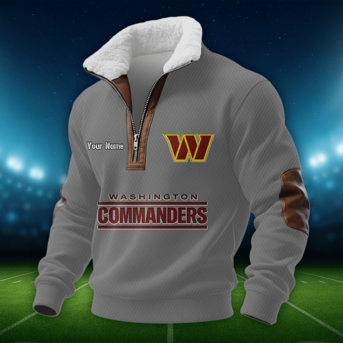 WC NFL Men Fur Collar Sweatshirt DDT CTND