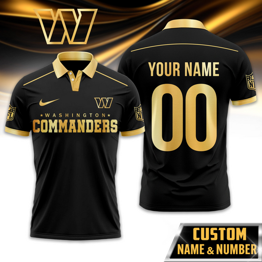WC Premium NFL Black And Gold Custom Polo DDT CTND