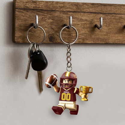 WC Premium NFL Lego No. 1 Team Personalized Key Chain DDT NTL