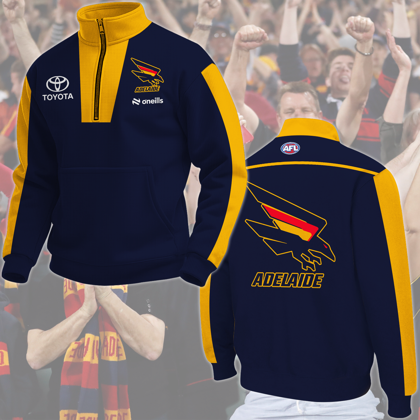 Adelaide Crows 1 AFL 2025 New Hoodie TM NTA V1 TDT