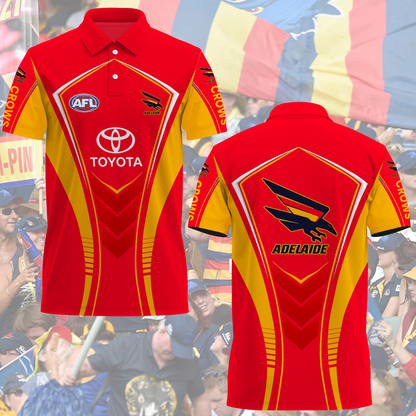 Adelaide Crows 3 AFL 2025 Polo Shirt TM NTA V1