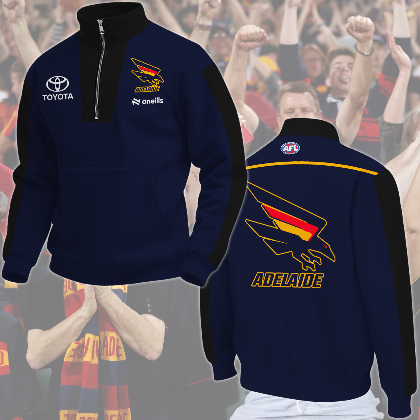Adelaide Crows 4 AFL 2025 New Hoodie TM NTA V1 TDT