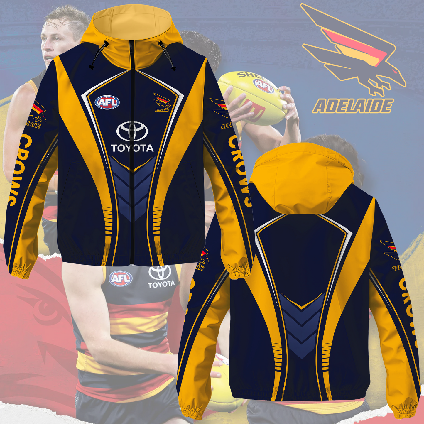 Adelaide Crows 4 AFL 2025 Windbreaker Jacket TM NTA V2