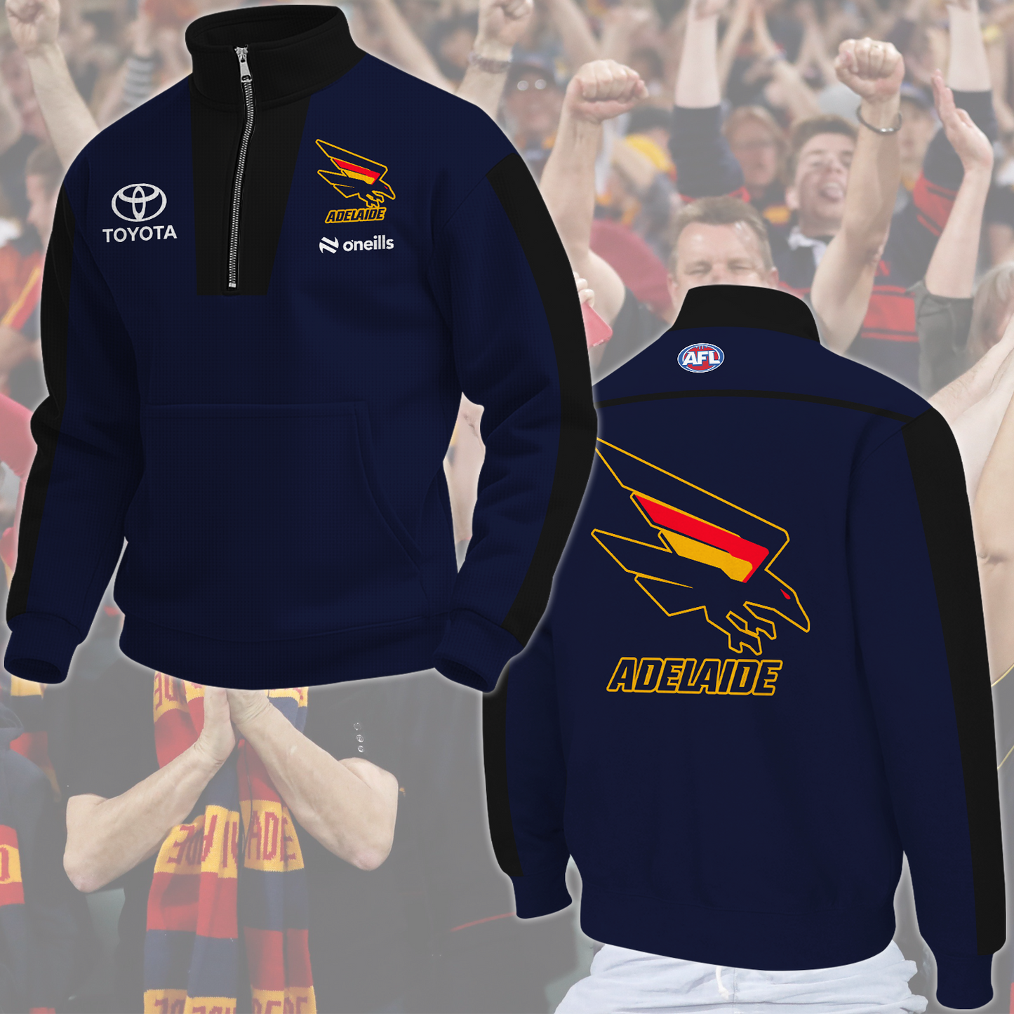 Adelaide Crows 5 AFL 2025 New Hoodie TM NTA V1 TDT