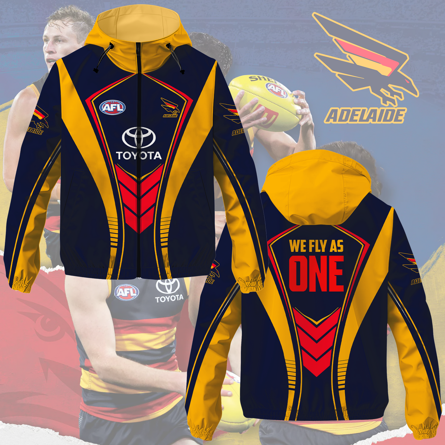 Adelaide Crows 5 AFL 2025 Windbreaker Jacket TM NTA V2
