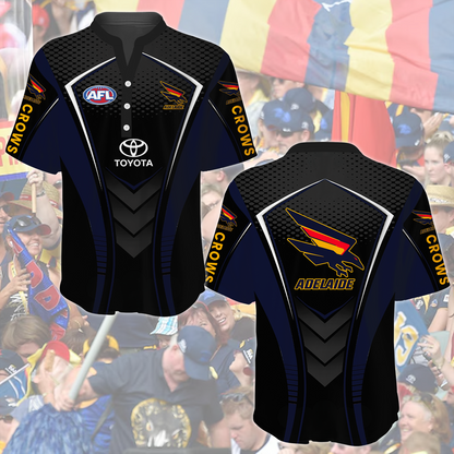 Adelaide Crows AFL 2025 Limited Edition Henley Shirt TM NTA V1