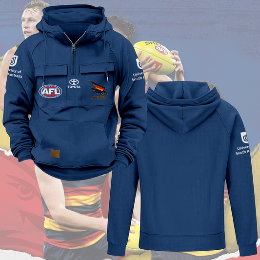 Adelaide Crows AFL 2025 Quarter Zip Hoodie TM NTA V1