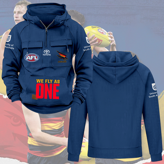 Adelaide Crows AFL 2025 Quarter Zip Hoodie TM NTA V2