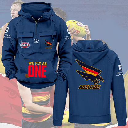 Adelaide Crows AFL 2025 Quarter Zip Hoodie TM NTA V4
