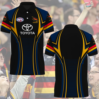 Adelaide Crows AFL 2025 We Fly As One Polo Shirt TM NTA V3