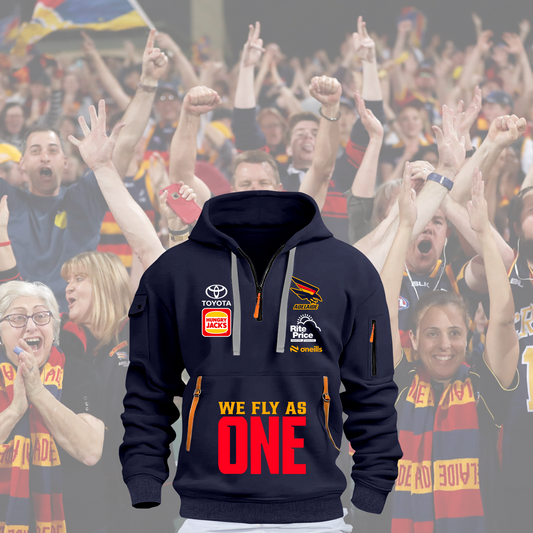 Adelaide Crows AFL 2025 Zipper Hoodie TM NTA V1