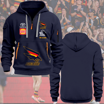 Adelaide Crows AFL 2025 Zipper Hoodie TM NTA V2
