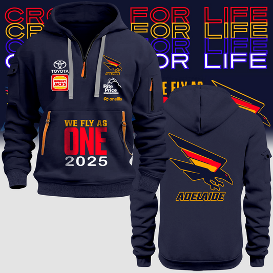 Adelaide Crows AFL 2025 Zipper Hoodie TM NTA V3