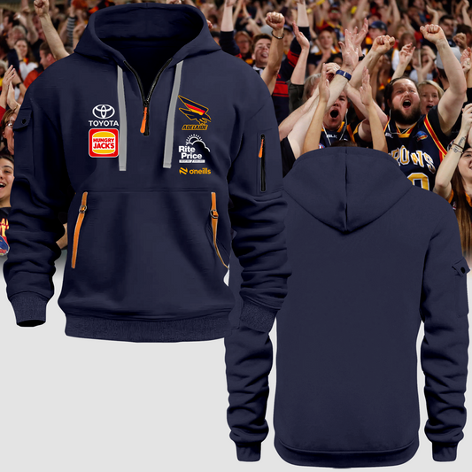 Adelaide Crows AFL 2025 Zipper Hoodie TM NTA V6