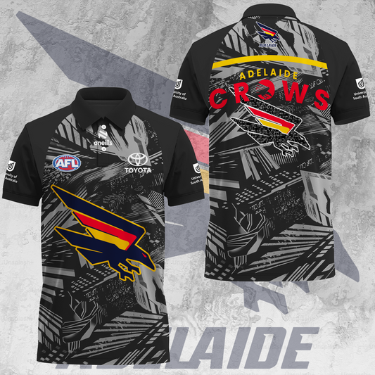Adelaide Football Club AFL 2025 Crows Limited Edition Polo Shirt TM V1