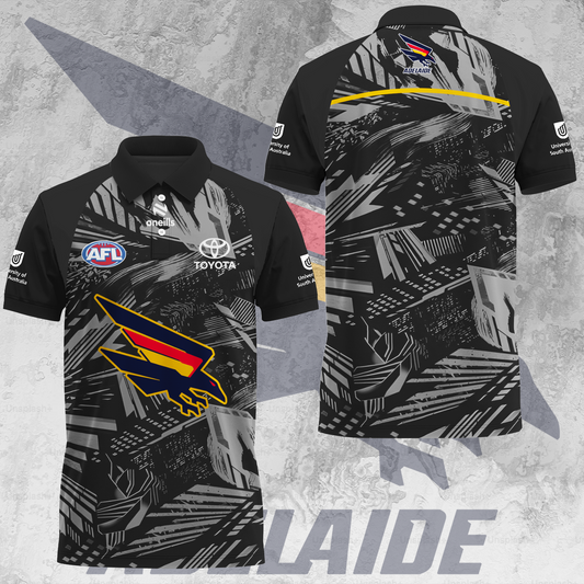 Adelaide Football Club AFL 2025 Crows Limited Edition Polo Shirt TM V4