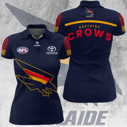 Adelaide Football Club AFL 2025 Crows Limited Edition Women's Polo TM V3