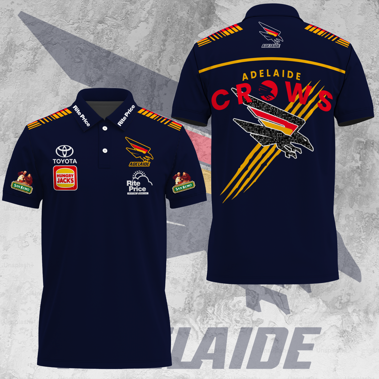 Adelaide Football Club AFL 2025 Crows Made From South Australia Limited Edition Polo Shirt TM V1