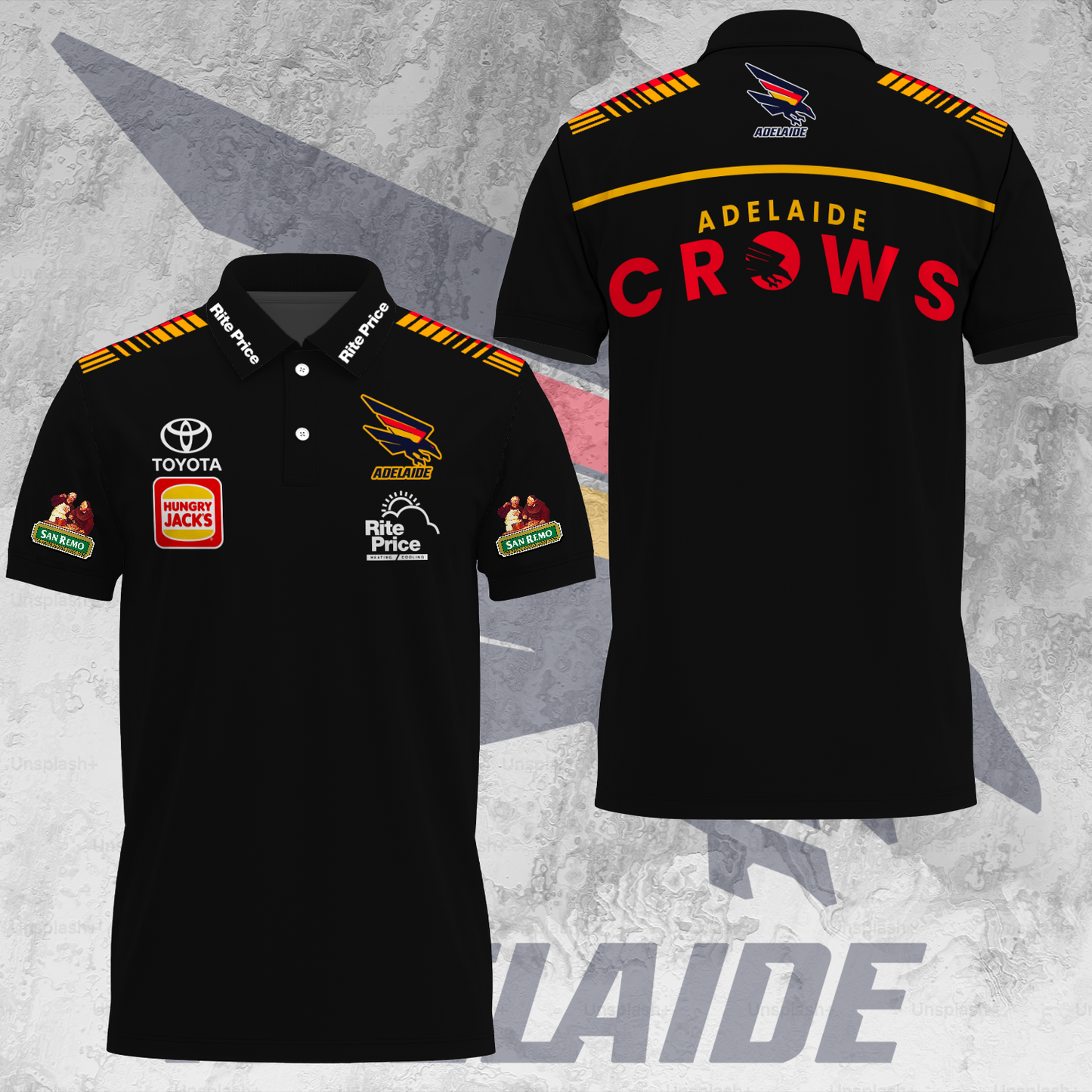 Adelaide Football Club AFL 2025 Crows Made From South Australia Limited Edition Polo Shirt TM V14