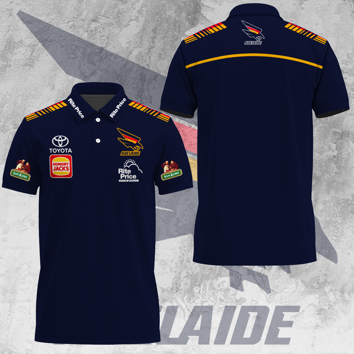 Adelaide Football Club AFL 2025 Crows Made From South Australia Limited Edition Polo Shirt TM V3
