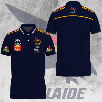 Adelaide Football Club AFL 2025 Crows Made From South Australia Limited Edition Polo Shirt TM V3