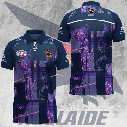 Adelaide Football Club AFL 2025 Crows The Mighty Limited Edition Polo Shirt TM V11