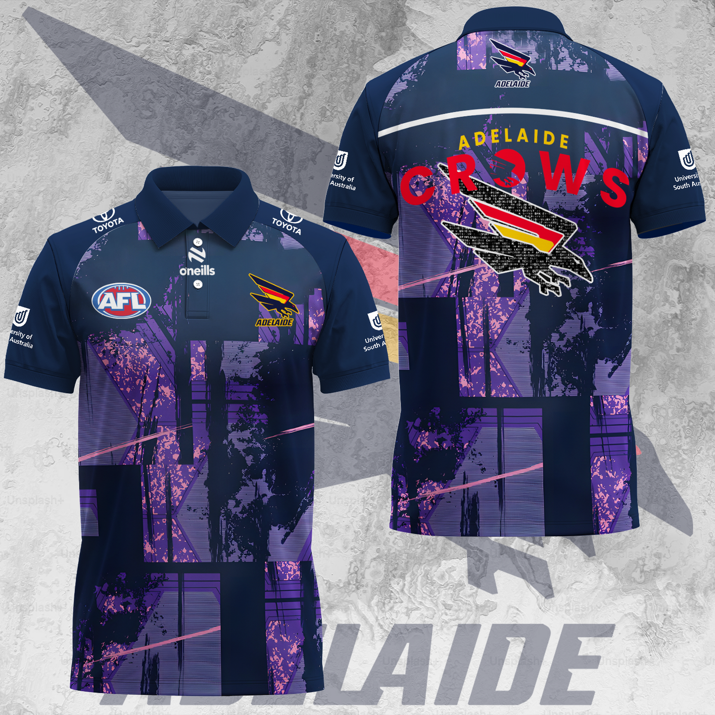 Adelaide Football Club AFL 2025 Crows The Mighty Limited Edition Polo Shirt TM V9