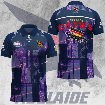 Adelaide Football Club AFL 2025 Crows The Mighty Limited Edition Polo Shirt TM V9