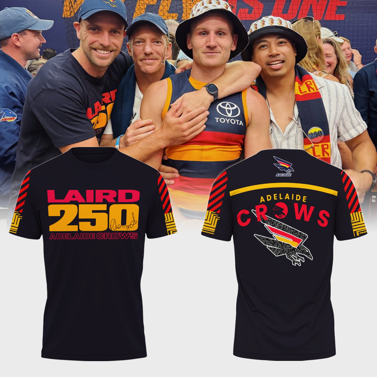 Adelaide Football Club AFL Crows 2025 LAIRD 250 Limited Edition T-Shirt TM - When you buy a combo - You save more V3