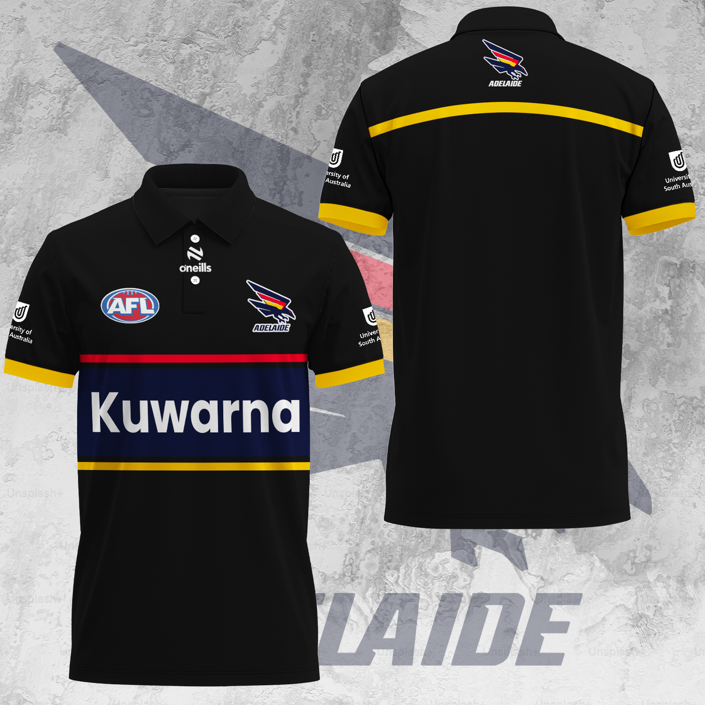 Adelaide Football Club AFL Crows Kuwarna Special Edition Polo Shirt TM V3