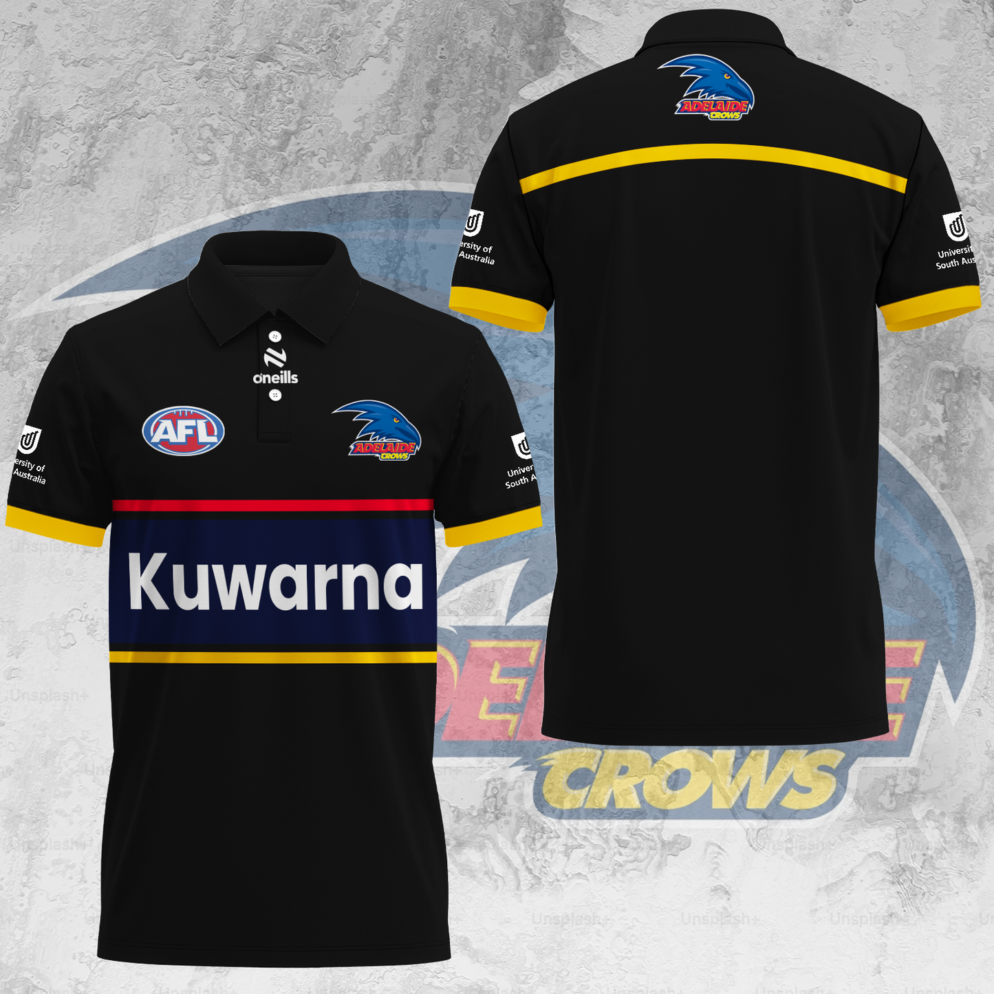Adelaide Football Club AFL Crows Kuwarna Special Edition Polo Shirt TM V6