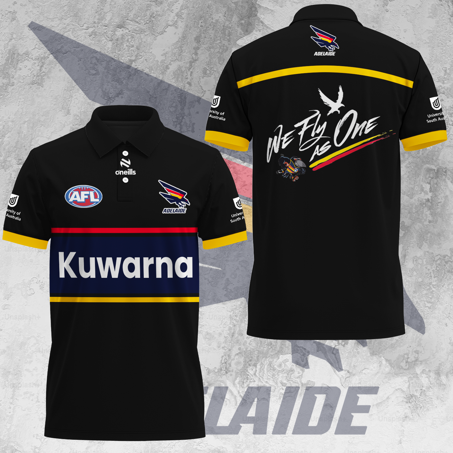 Adelaide Football Club AFL Crows Kuwarna Special Edition Polo Shirt TM V7