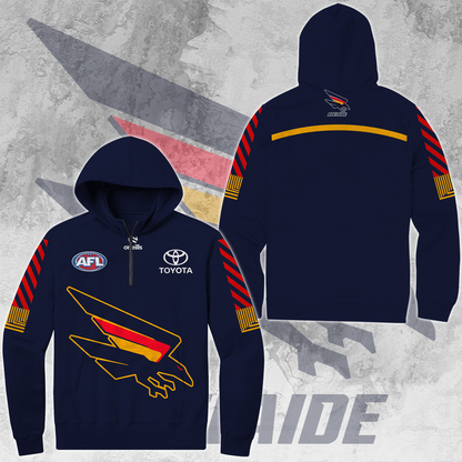 Adelaide Football Club AFL Crows Limited Edition Quarter Zip Hoodie TM V2