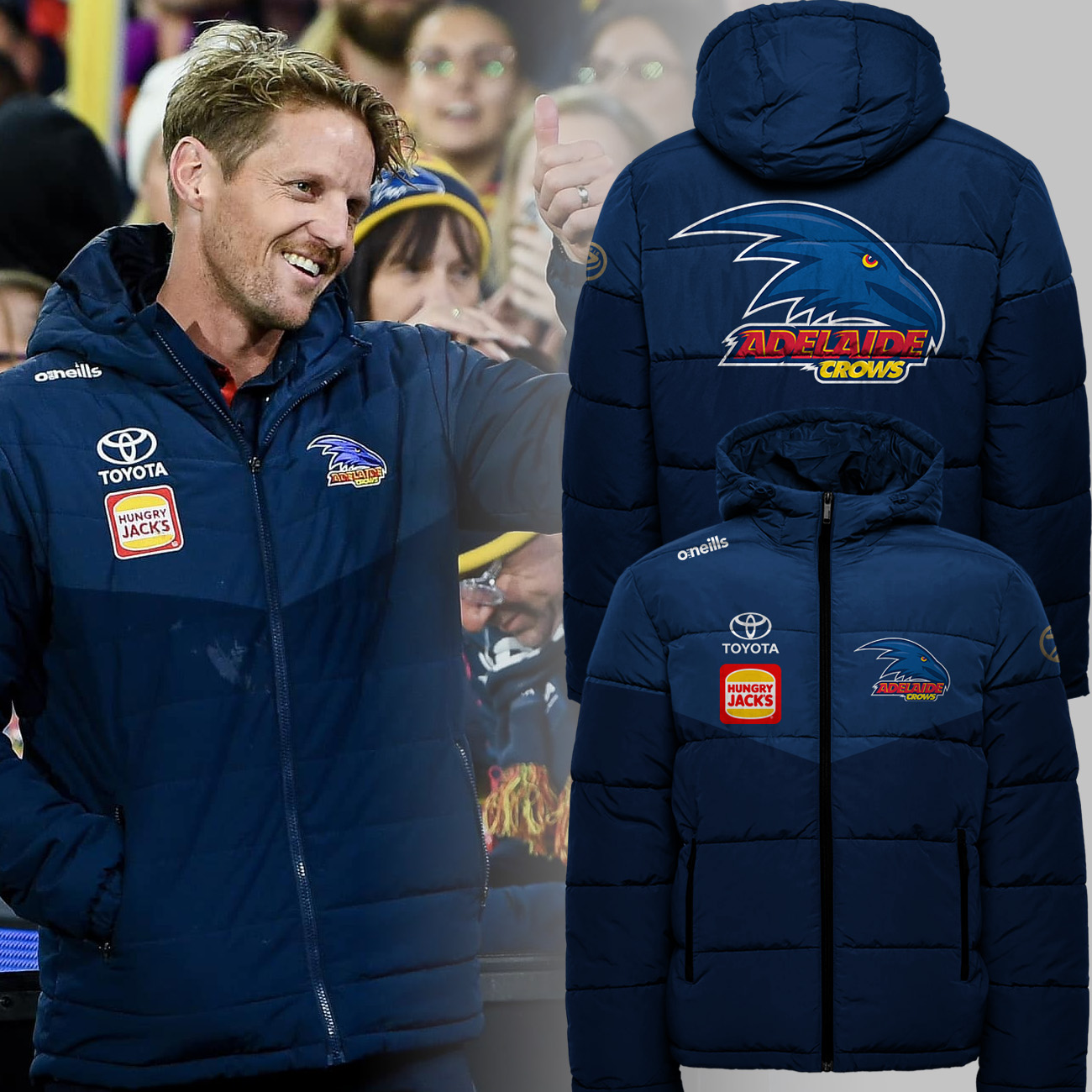 Adelaide Football Club AFL Crows We Fly As One Special Edition Down Jacket TM V4