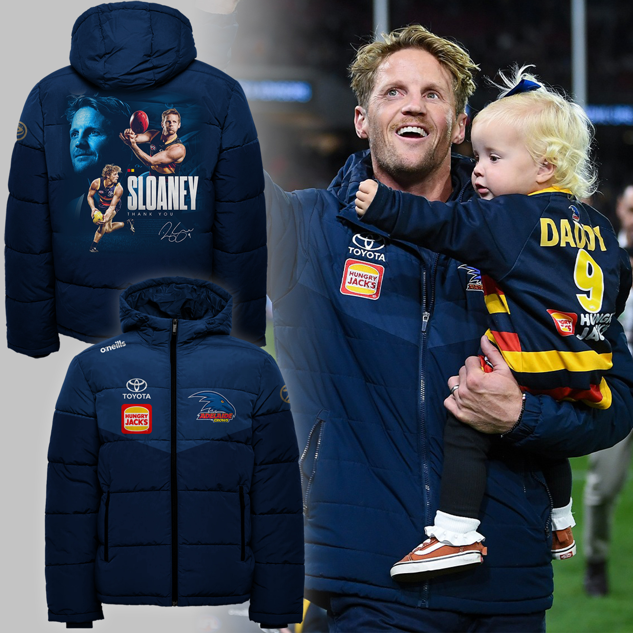 Adelaide Football Club AFL Crows We Fly As One Special Edition Down Jacket TM V5