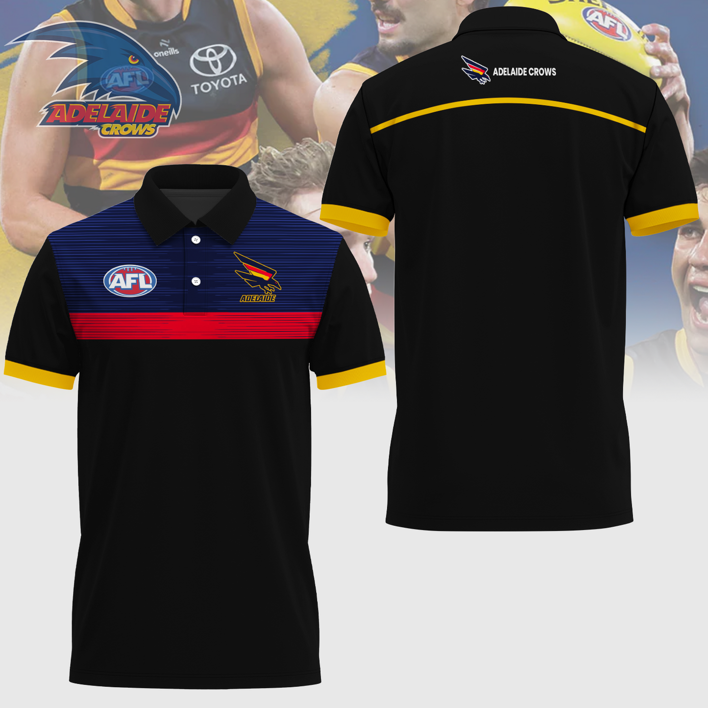 Adelaide Football Club AFL Limited Edition Polo Shirt TM V4