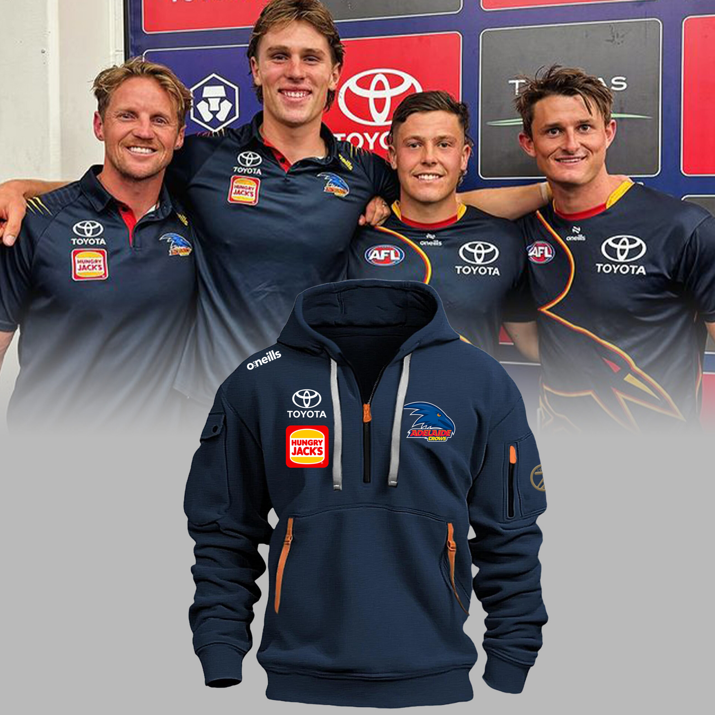 Adelaide Football Club AFL Limited Edition Zipper Hoodie TM V1
