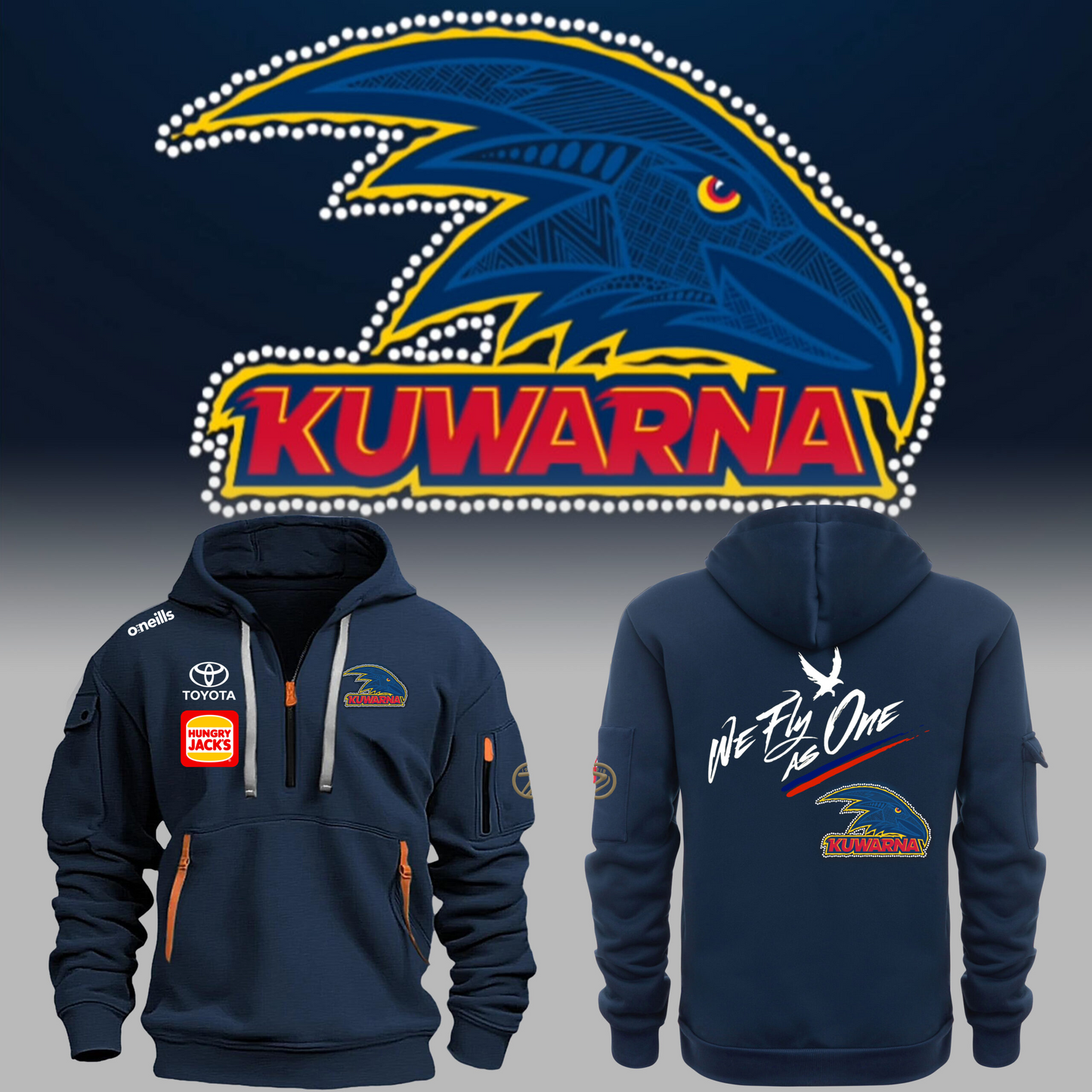 Adelaide Football Club AFL Limited Edition Zipper Hoodie TM V10