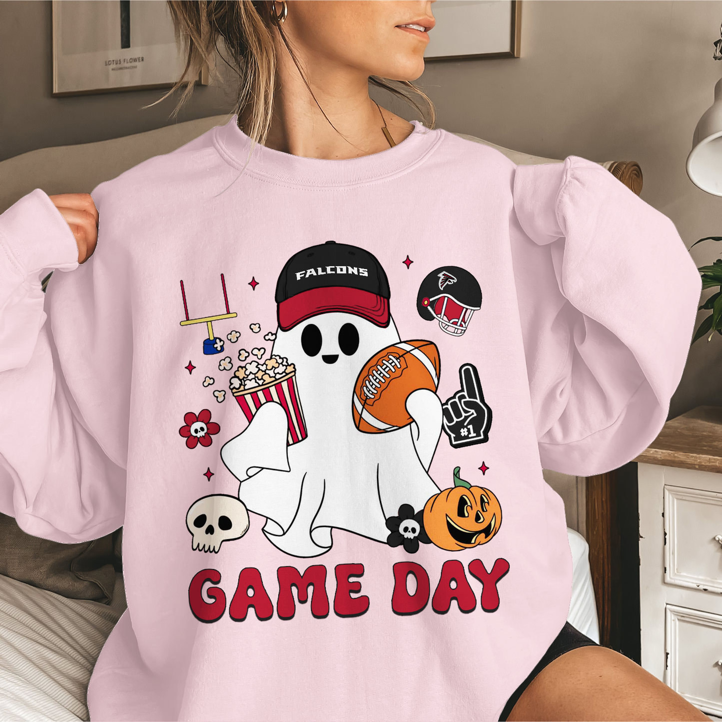 AF Game Day Football Ghost Sweatshirt DDT NTL