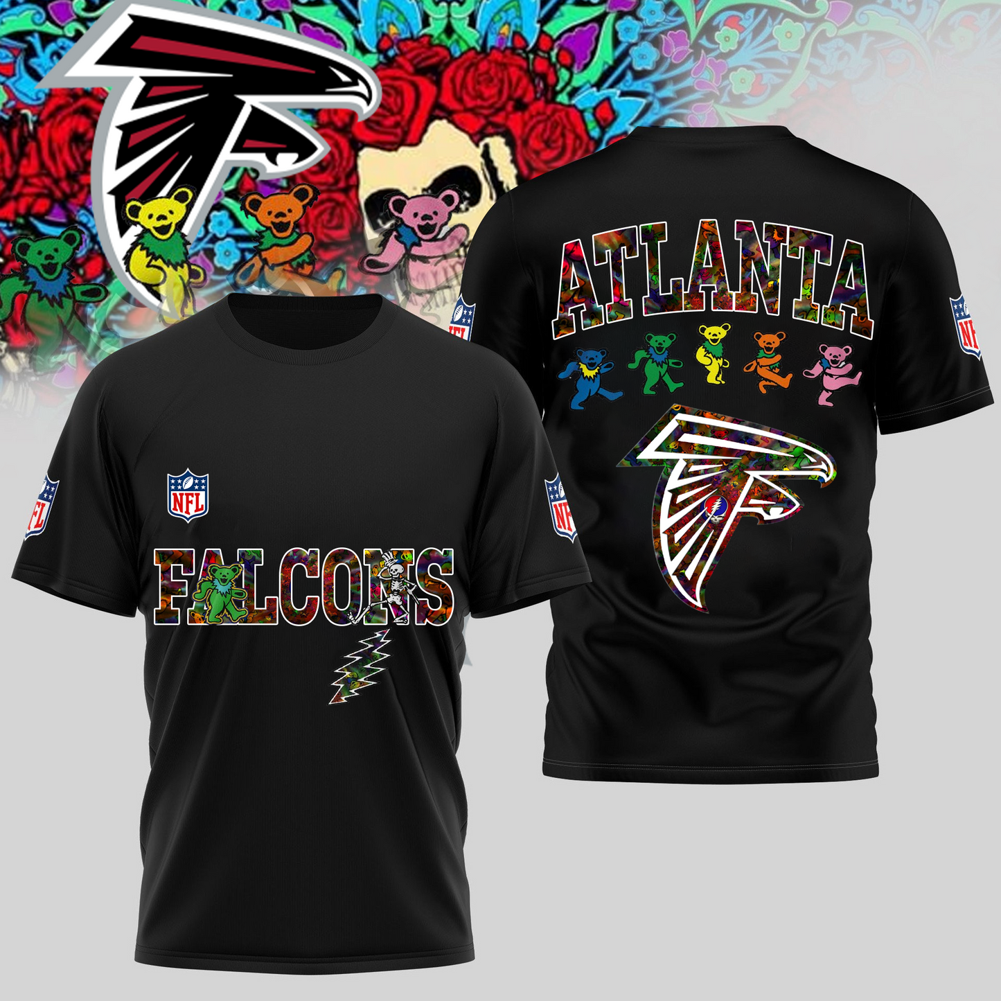 AF Premium NFL Dancing Bear T-Shirt DDT HLPHUONG