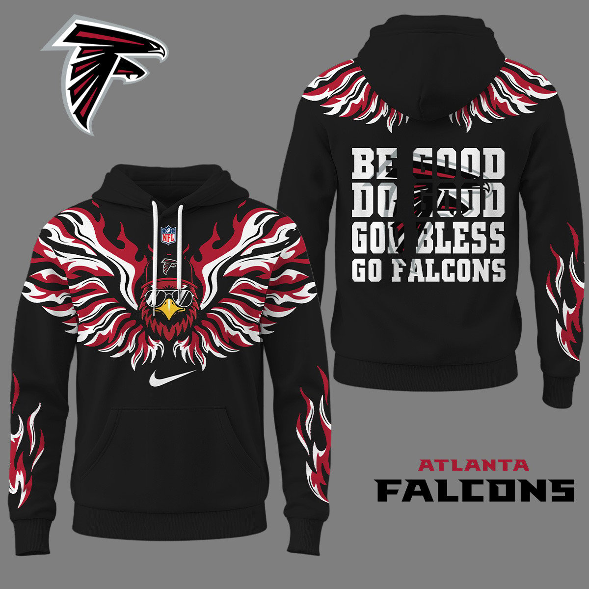 AF Premium NFL Fire Wings 3D Hoodie DDT CTND